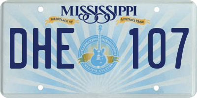 MS license plate DHE107