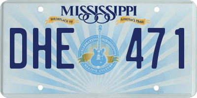 MS license plate DHE471