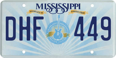 MS license plate DHF449