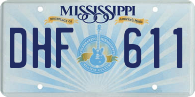 MS license plate DHF611