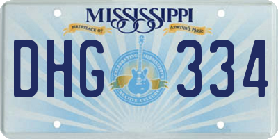 MS license plate DHG334