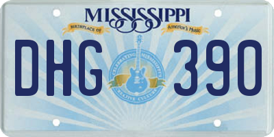 MS license plate DHG390