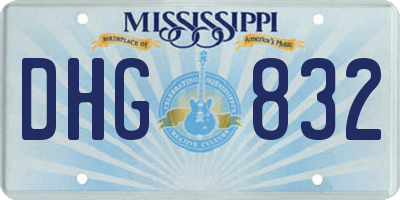 MS license plate DHG832