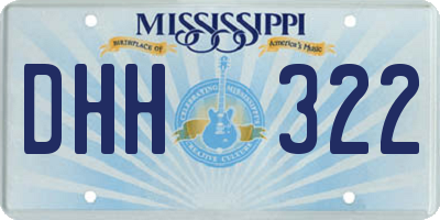 MS license plate DHH322