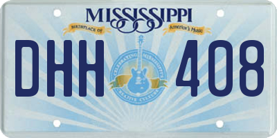 MS license plate DHH408