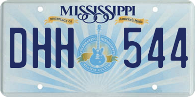 MS license plate DHH544
