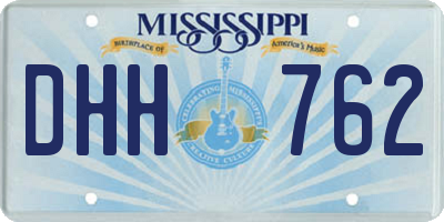 MS license plate DHH762