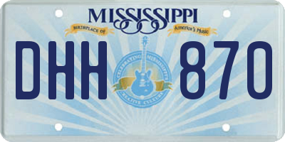 MS license plate DHH870