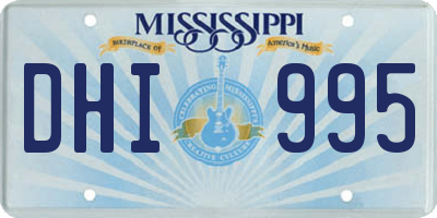 MS license plate DHI995