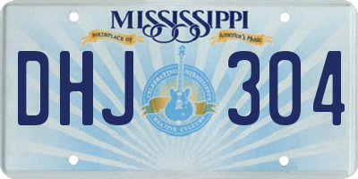 MS license plate DHJ304