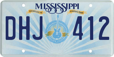 MS license plate DHJ412