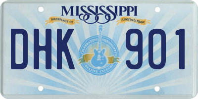 MS license plate DHK901