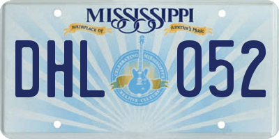 MS license plate DHL052