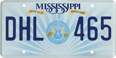 MS license plate DHL465