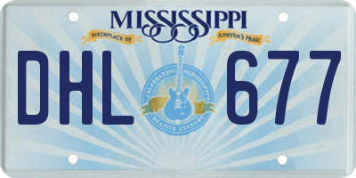 MS license plate DHL677