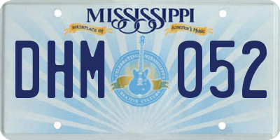 MS license plate DHM052