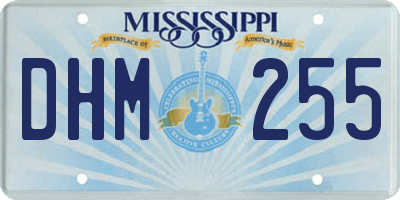 MS license plate DHM255
