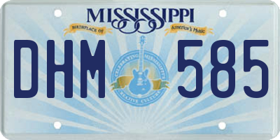 MS license plate DHM585