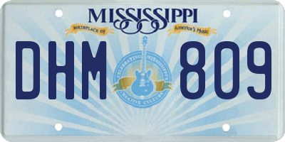 MS license plate DHM809