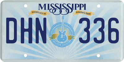 MS license plate DHN336