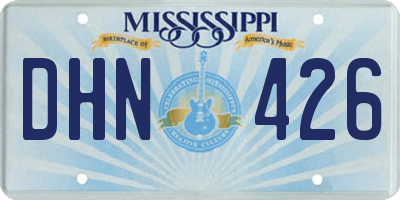 MS license plate DHN426
