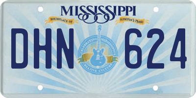MS license plate DHN624