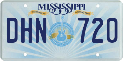 MS license plate DHN720
