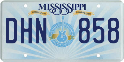 MS license plate DHN858