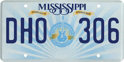 MS license plate DHO306