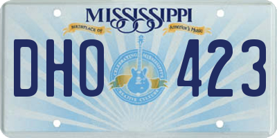 MS license plate DHO423