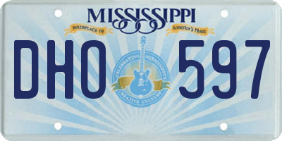 MS license plate DHO597