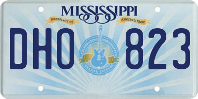 MS license plate DHO823