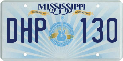 MS license plate DHP130
