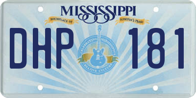 MS license plate DHP181