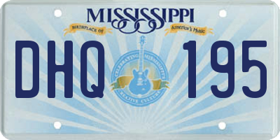 MS license plate DHQ195