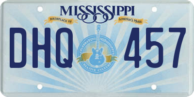 MS license plate DHQ457