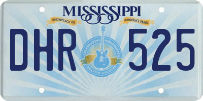 MS license plate DHR525