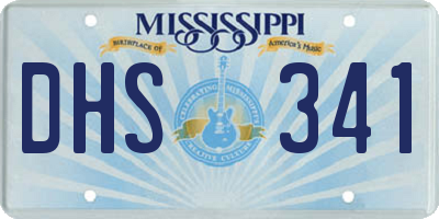 MS license plate DHS341