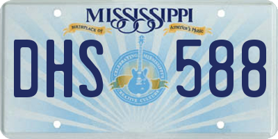 MS license plate DHS588