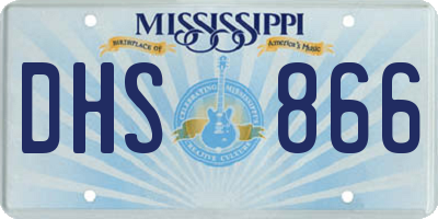 MS license plate DHS866
