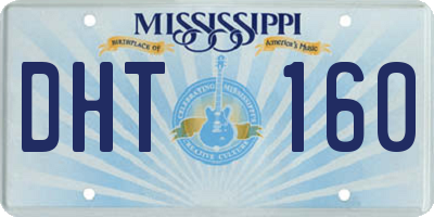 MS license plate DHT160