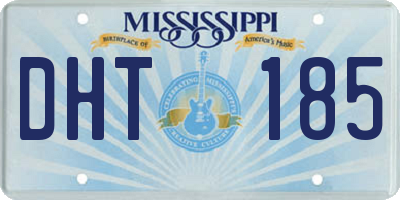 MS license plate DHT185