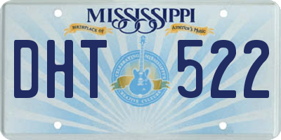 MS license plate DHT522