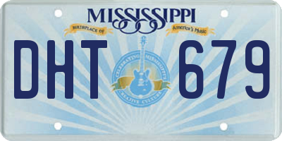 MS license plate DHT679