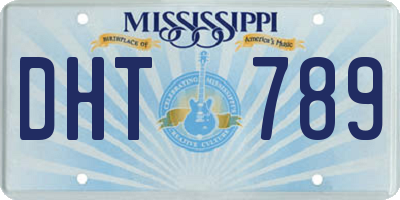 MS license plate DHT789