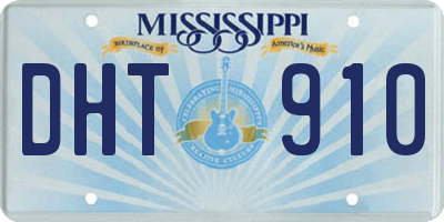 MS license plate DHT910
