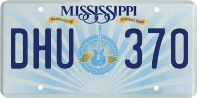 MS license plate DHU370