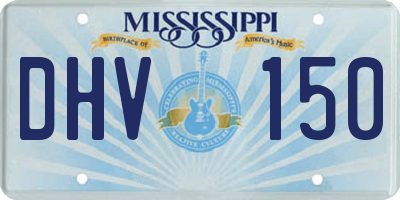 MS license plate DHV150