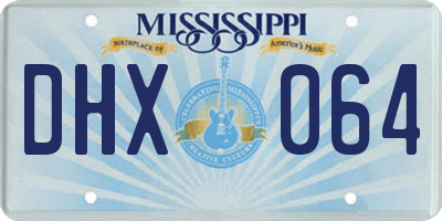 MS license plate DHX064