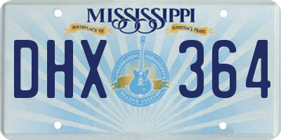 MS license plate DHX364